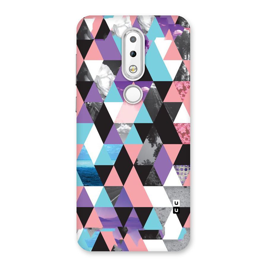 Abstract Splash Triangles Back Case for Nokia 6.1 Plus