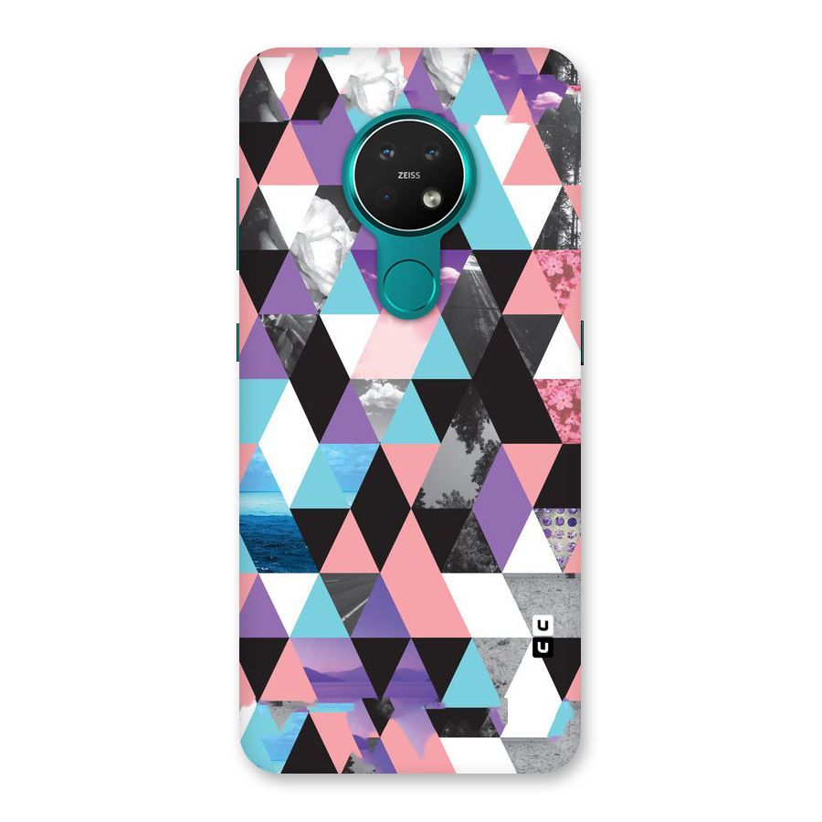 Abstract Splash Triangles Back Case for Nokia 7.2