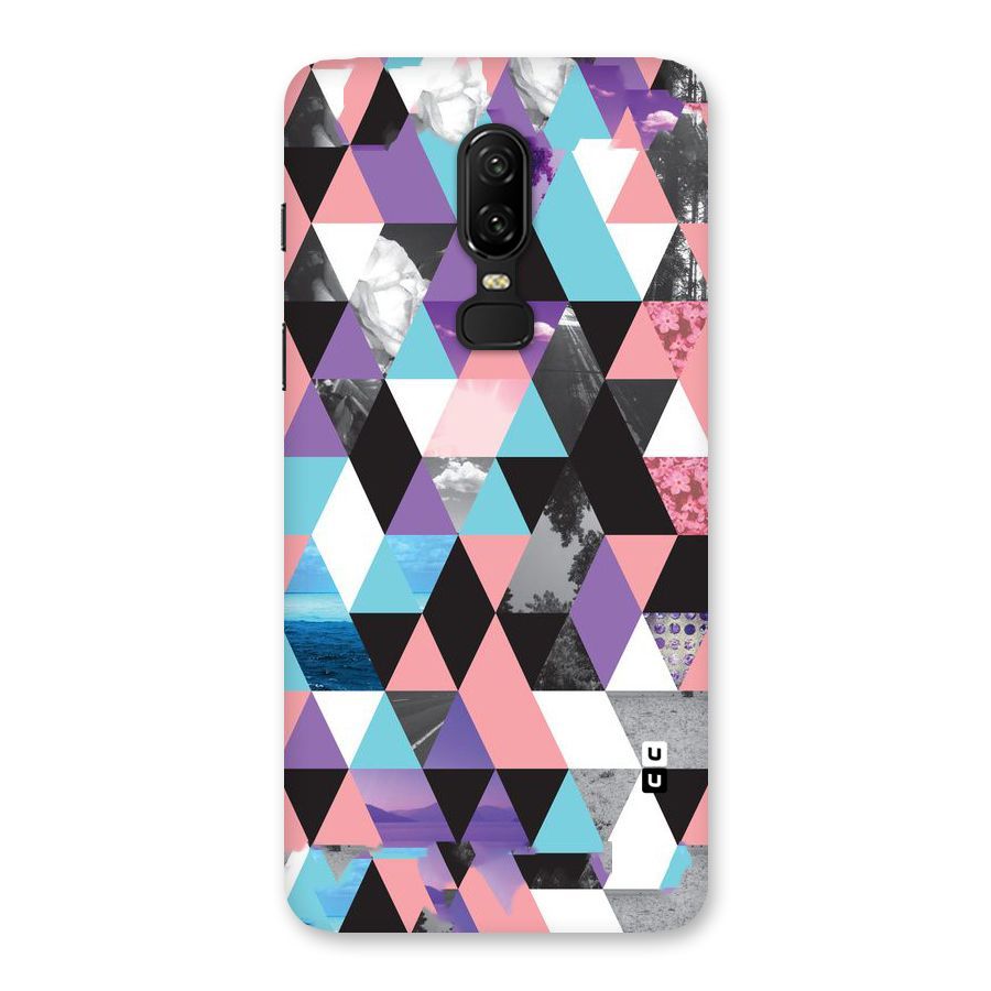 Abstract Splash Triangles Back Case for OnePlus 6