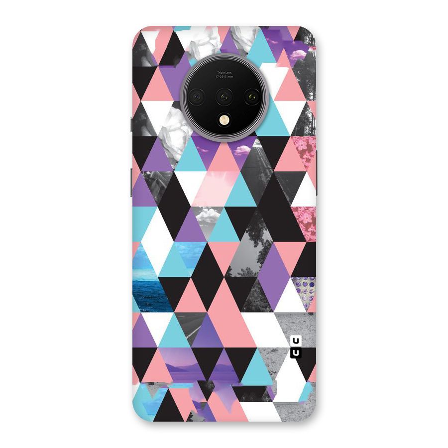 Abstract Splash Triangles Back Case for OnePlus 7T