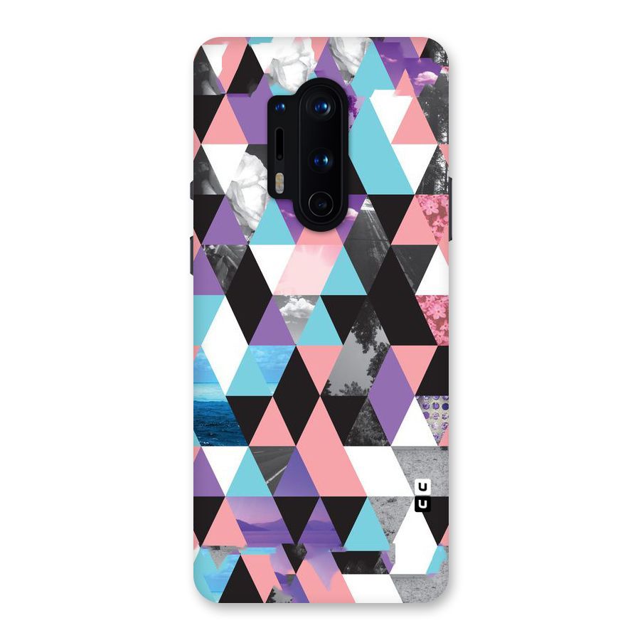 Abstract Splash Triangles Back Case for OnePlus 8 Pro