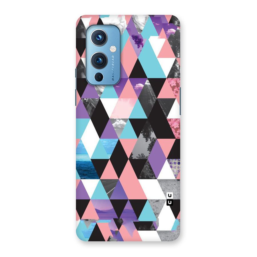 Abstract Splash Triangles Back Case for OnePlus 9