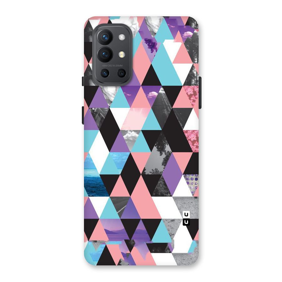 Abstract Splash Triangles Back Case for OnePlus 9R