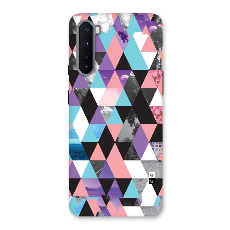 Abstract Splash Triangles Back Case for OnePlus Nord