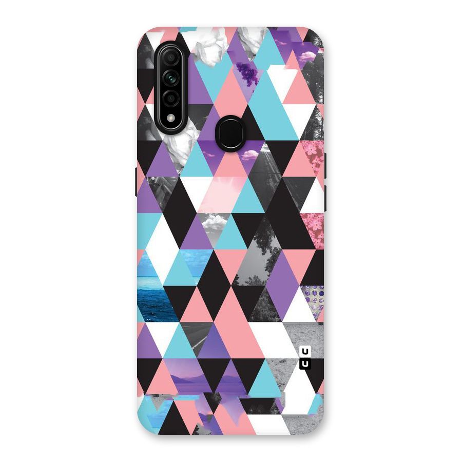 Abstract Splash Triangles Back Case for Oppo A31
