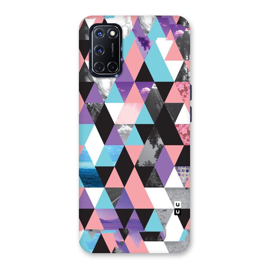 Abstract Splash Triangles Back Case for Oppo A52