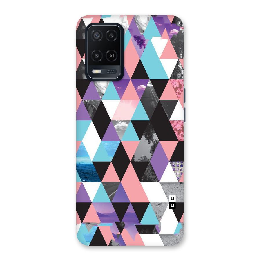Abstract Splash Triangles Back Case for Oppo A54