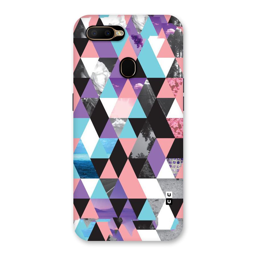 Abstract Splash Triangles Back Case for Oppo A5s