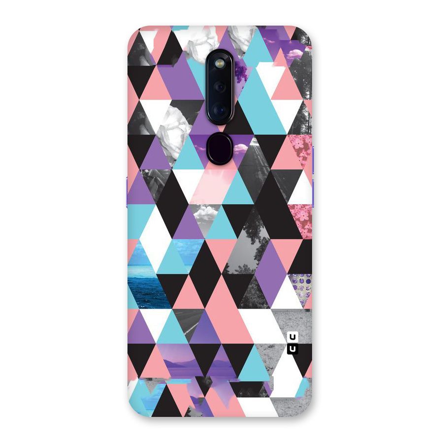 Abstract Splash Triangles Back Case for Oppo F11 Pro