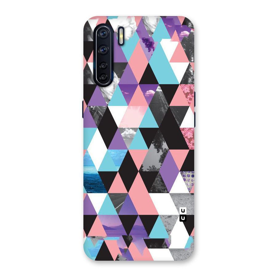 Abstract Splash Triangles Back Case for Oppo F15
