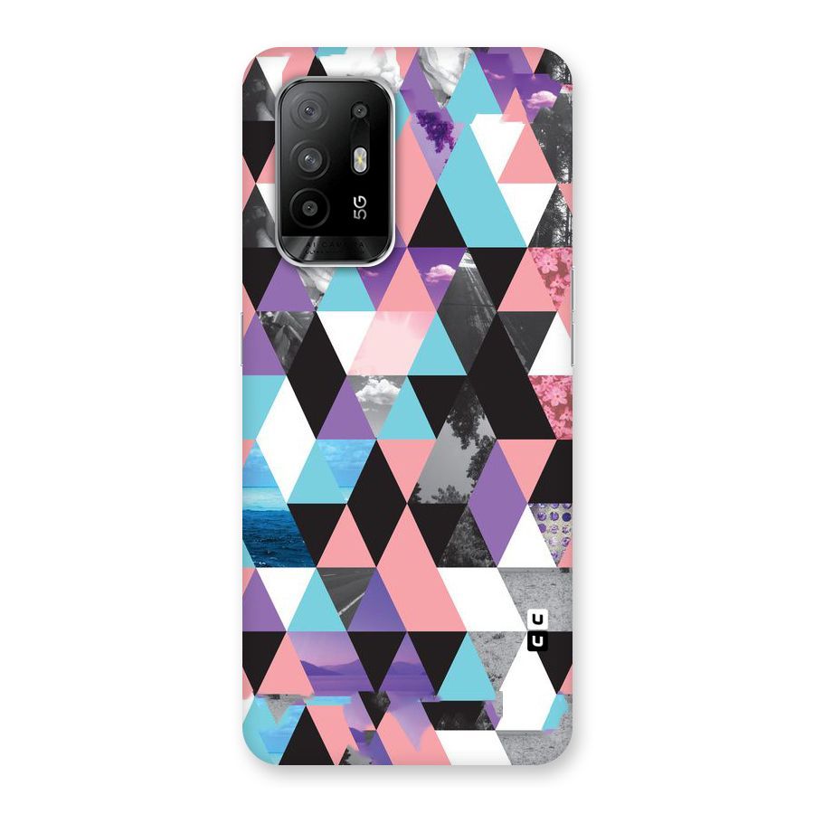 Abstract Splash Triangles Back Case for Oppo F19 Pro Plus 5G