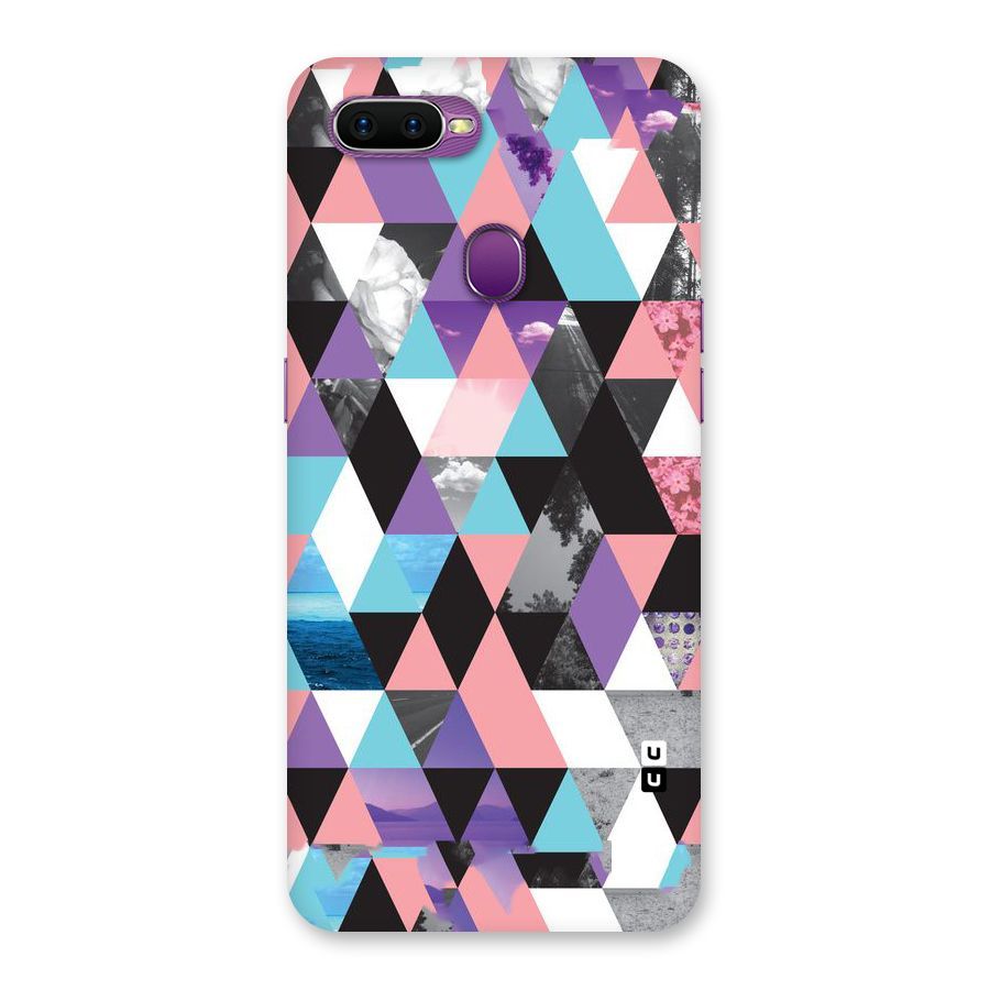 Abstract Splash Triangles Back Case for Oppo F9
