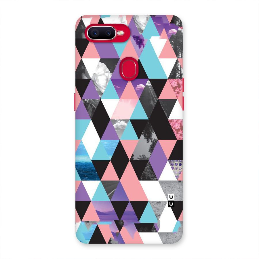 Abstract Splash Triangles Back Case for Oppo F9 Pro