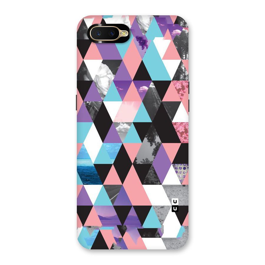 Abstract Splash Triangles Back Case for Oppo K1