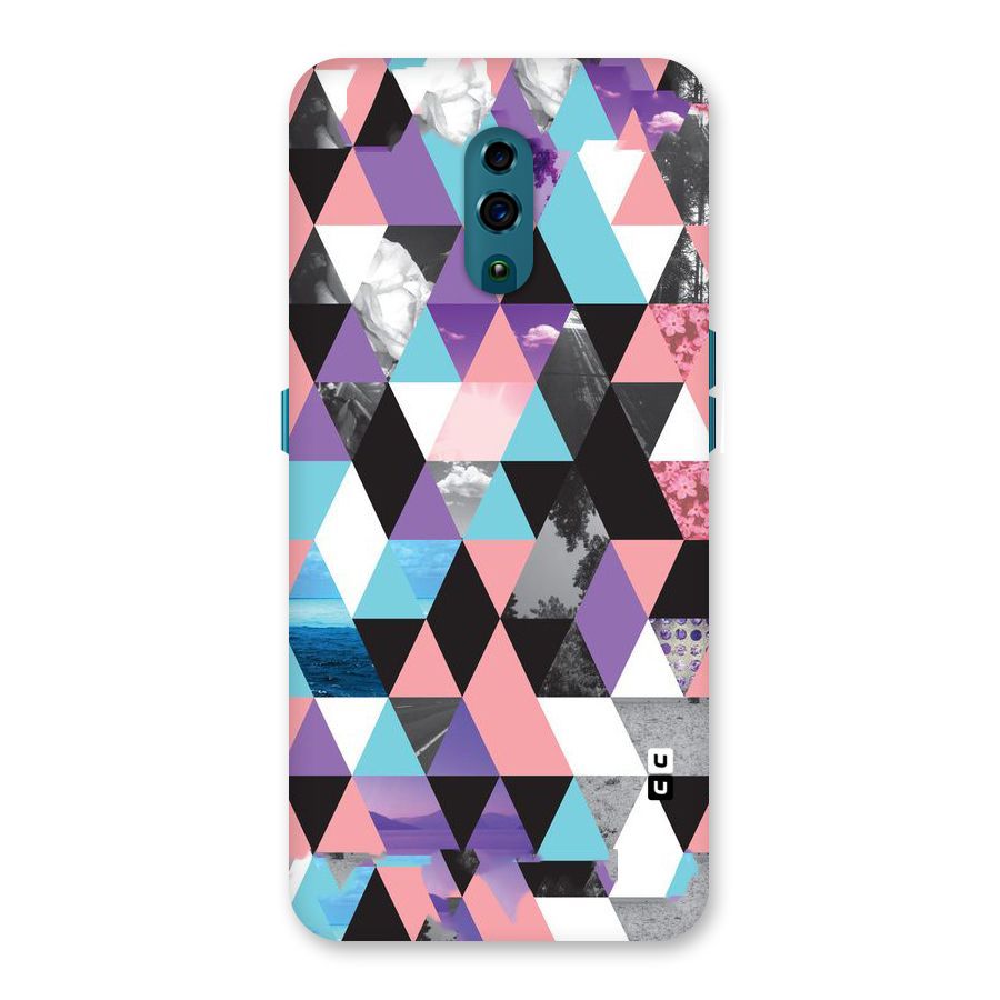 Abstract Splash Triangles Back Case for Oppo Reno