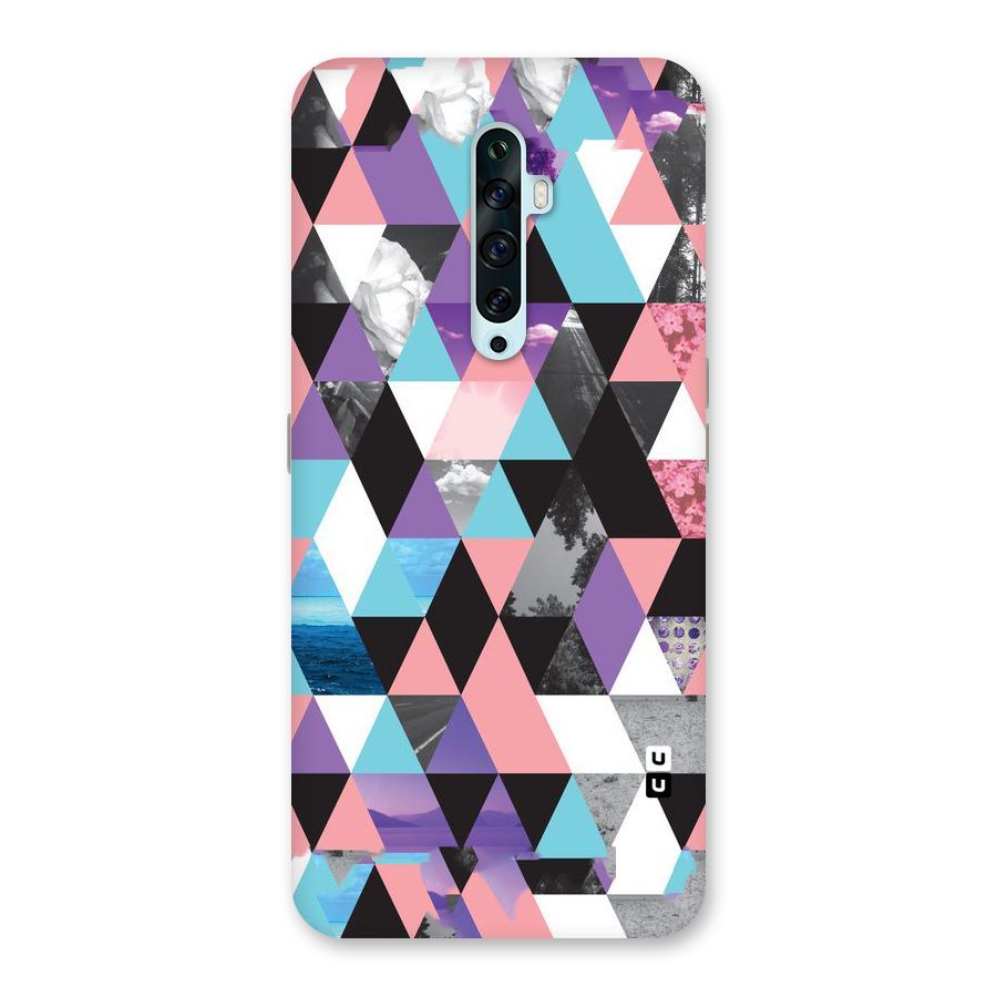 Abstract Splash Triangles Back Case for Oppo Reno2 F