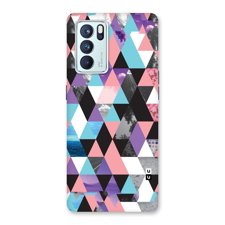 Abstract Splash Triangles Back Case for Oppo Reno6 Pro 5G