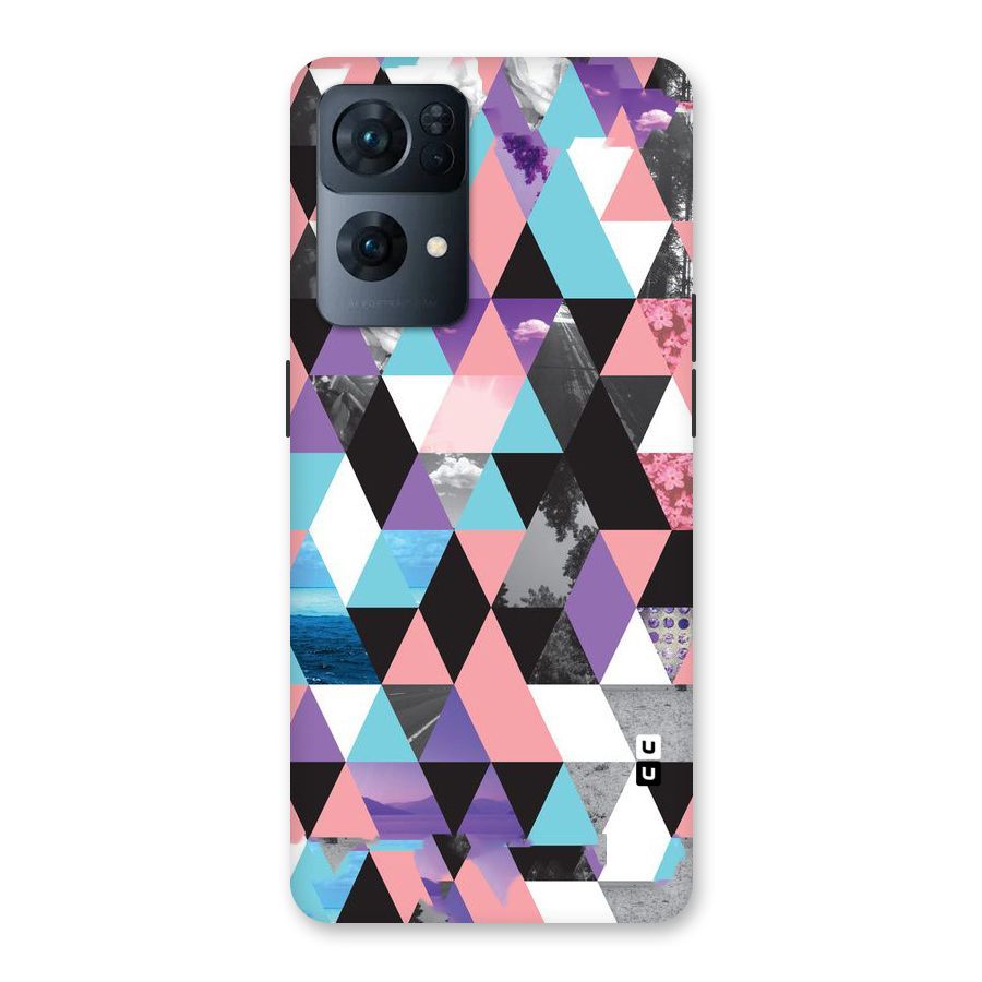 Abstract Splash Triangles Back Case for Oppo Reno7 Pro 5G
