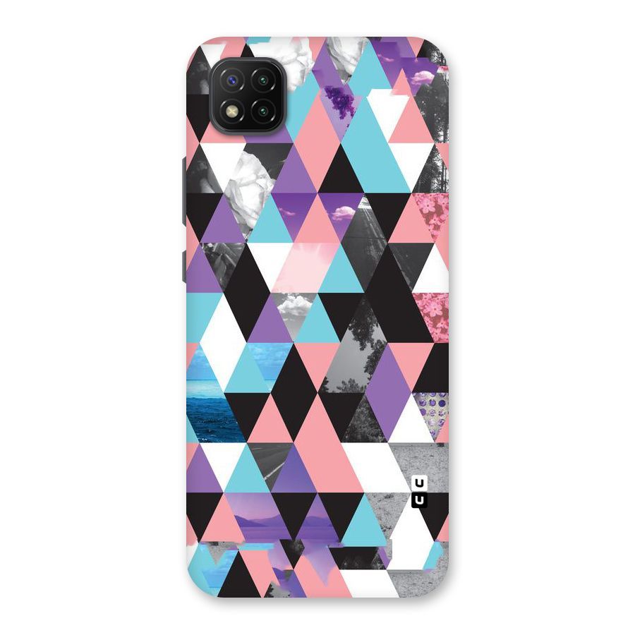Abstract Splash Triangles Back Case for Poco C3
