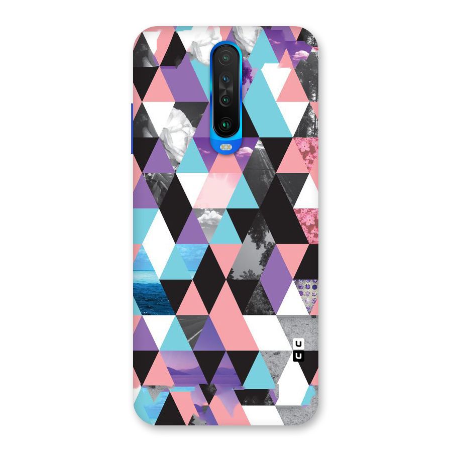 Abstract Splash Triangles Back Case for Poco X2