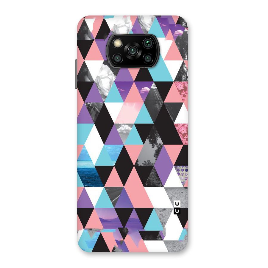 Abstract Splash Triangles Back Case for Poco X3