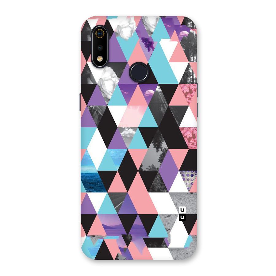 Abstract Splash Triangles Back Case for Realme 3i