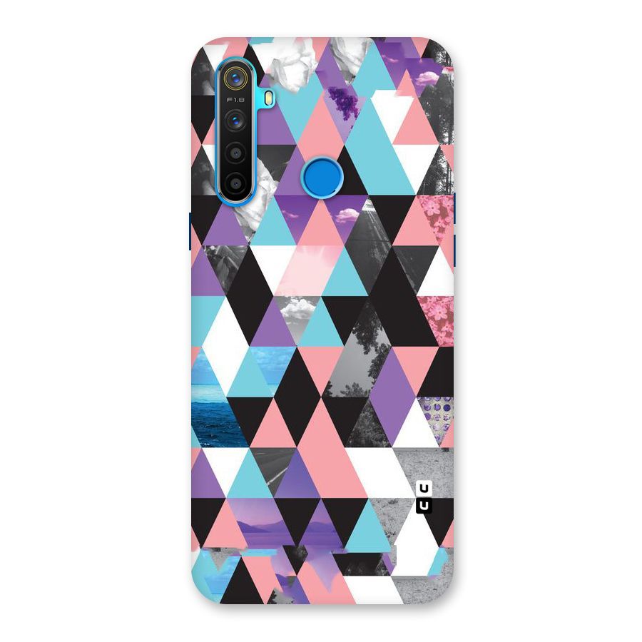 Abstract Splash Triangles Back Case for Realme 5