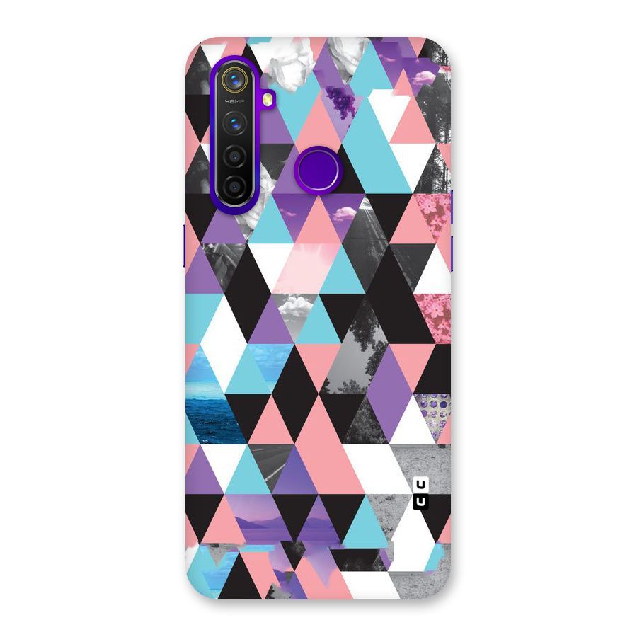 Abstract Splash Triangles Back Case for Realme 5 Pro