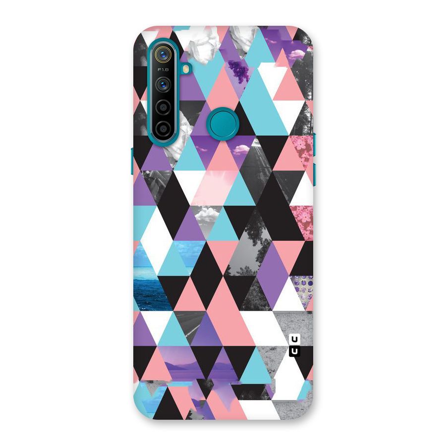 Abstract Splash Triangles Back Case for Realme 5i