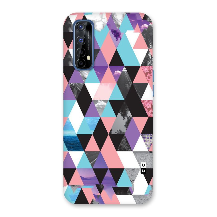 Abstract Splash Triangles Back Case for Realme 7