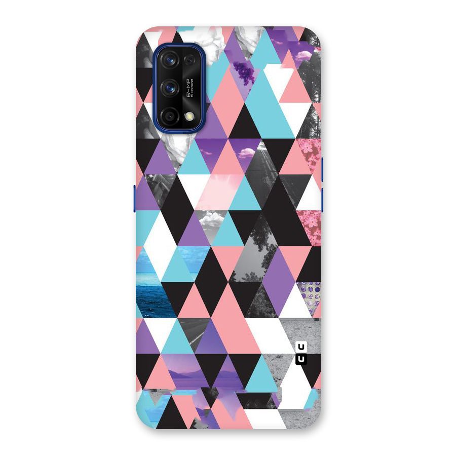 Abstract Splash Triangles Back Case for Realme 7 Pro
