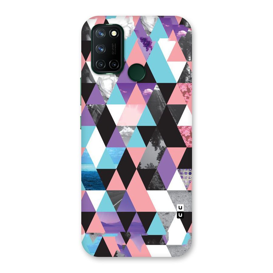 Abstract Splash Triangles Back Case for Realme 7i