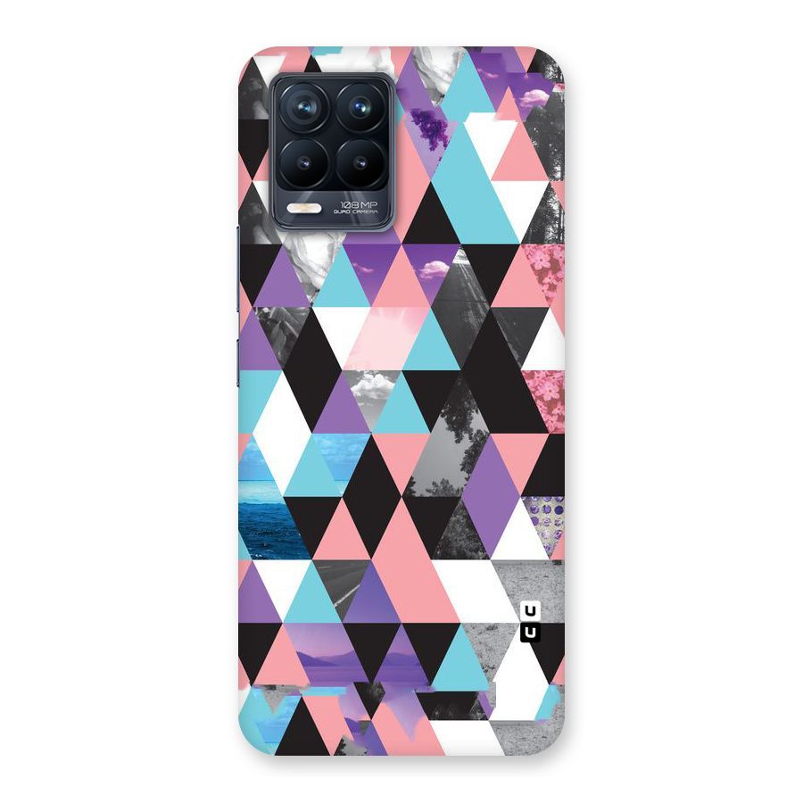 Abstract Splash Triangles Back Case for Realme 8 Pro