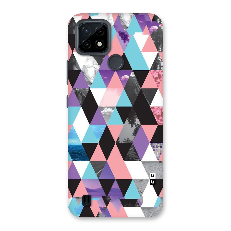 Abstract Splash Triangles Back Case for Realme C21