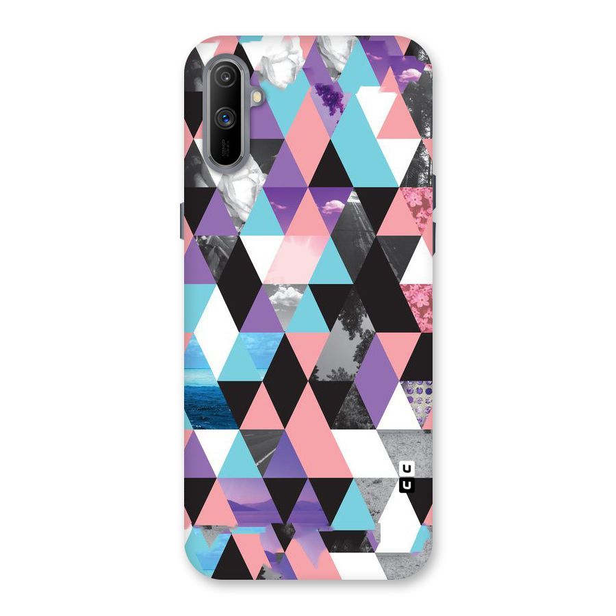 Abstract Splash Triangles Back Case for Realme C3