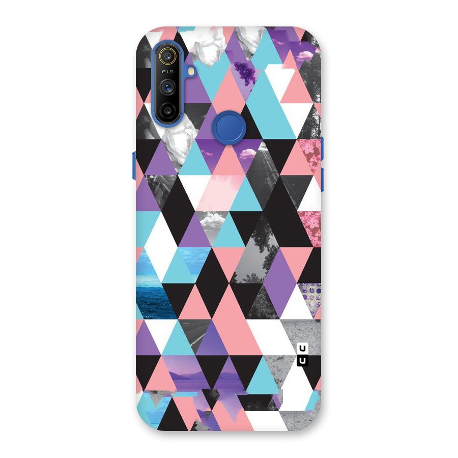 Abstract Splash Triangles Back Case for Realme Narzo 10A