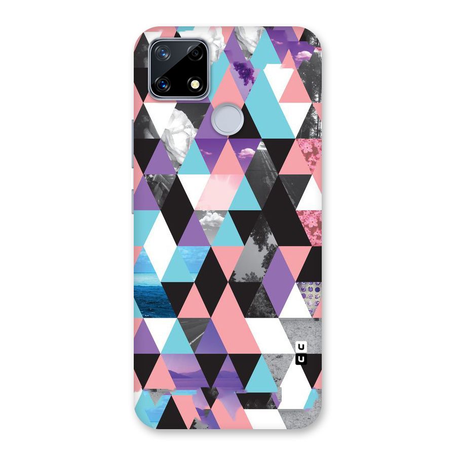 Abstract Splash Triangles Back Case for Realme Narzo 20