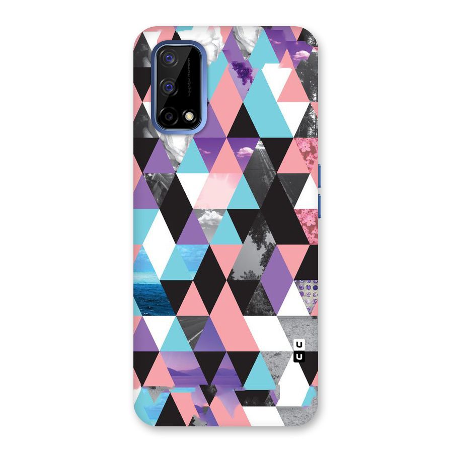 Abstract Splash Triangles Back Case for Realme Narzo 30 Pro