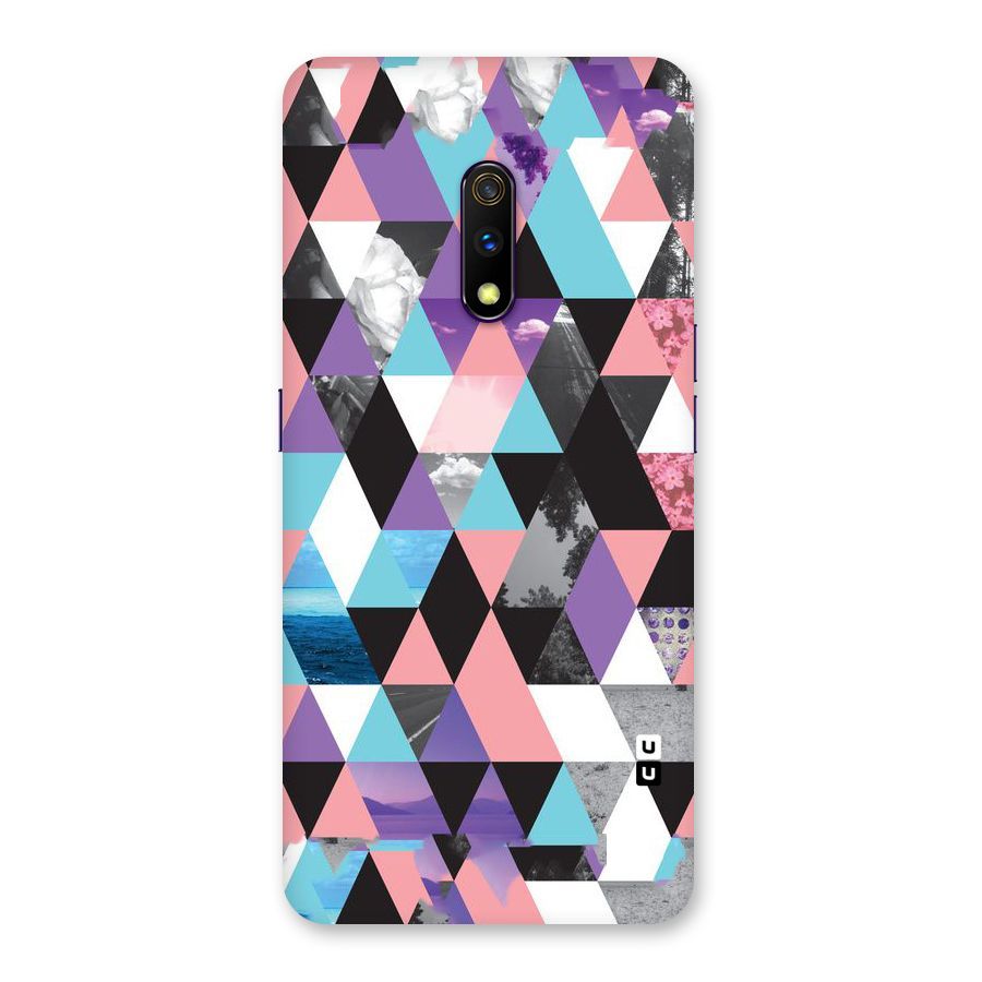 Abstract Splash Triangles Back Case for Realme X
