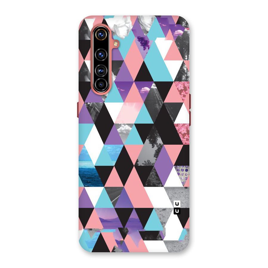 Abstract Splash Triangles Back Case for Realme X50 Pro