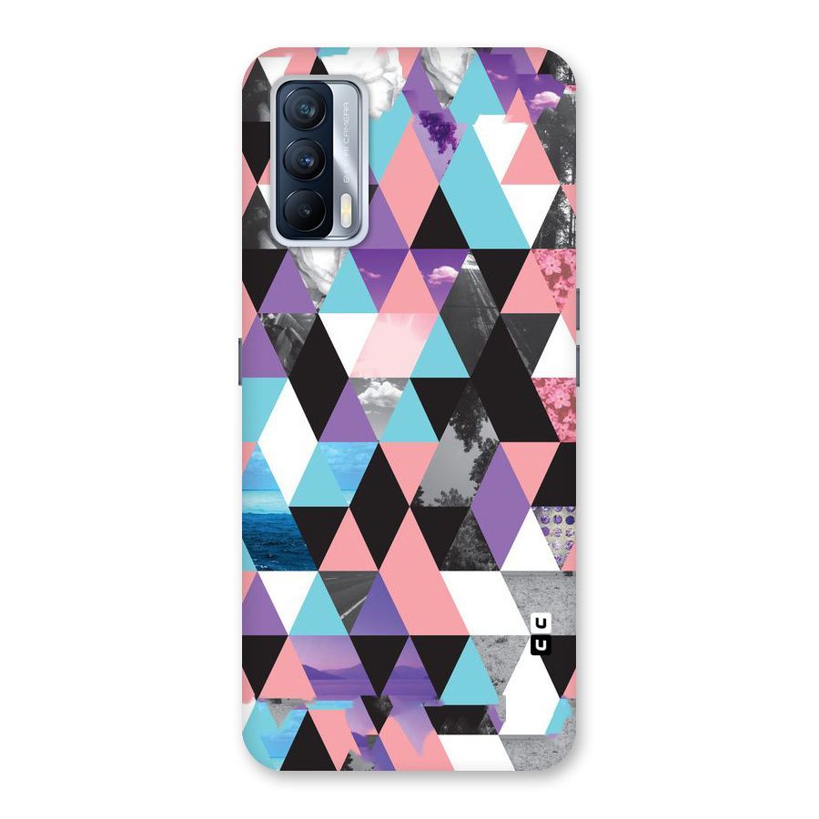 Abstract Splash Triangles Back Case for Realme X7