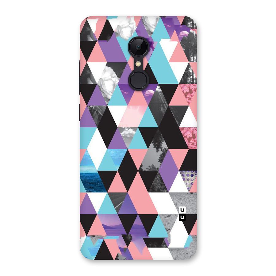 Abstract Splash Triangles Back Case for Redmi 5