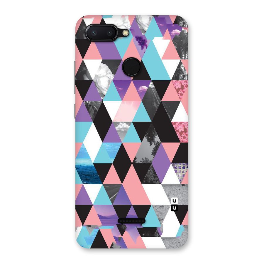 Abstract Splash Triangles Back Case for Redmi 6