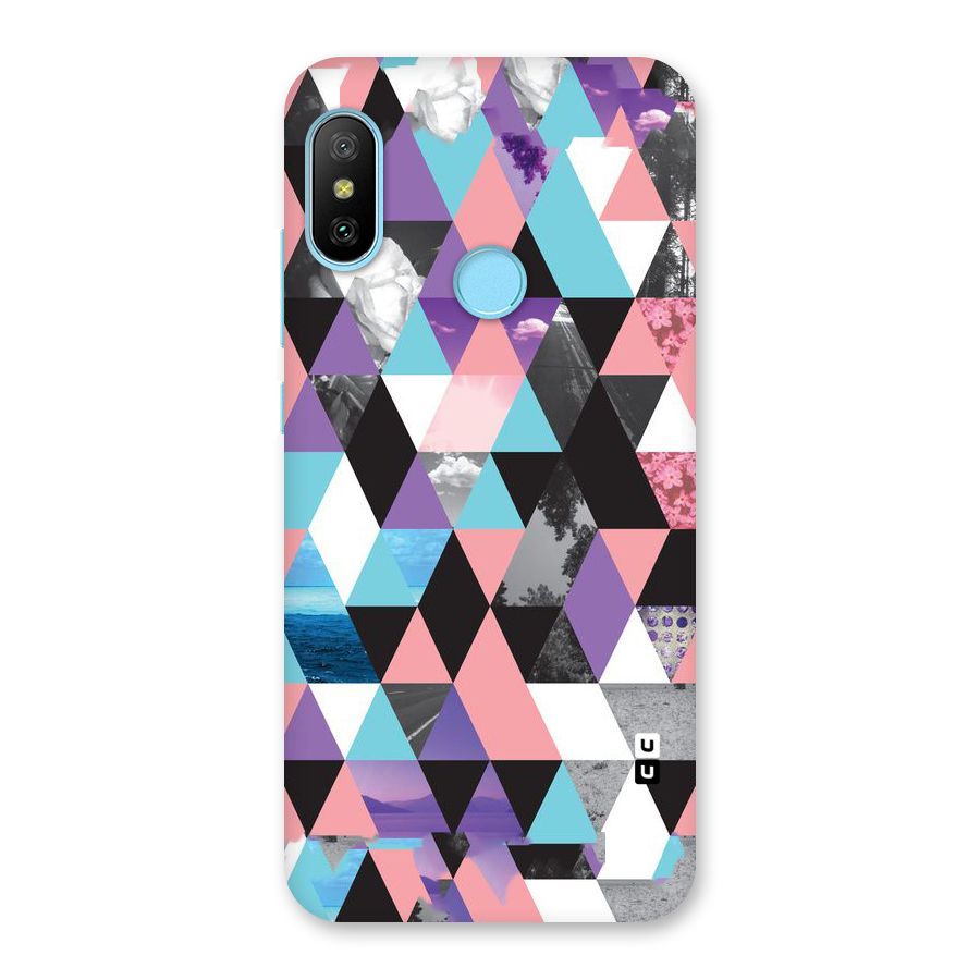 Abstract Splash Triangles Back Case for Redmi 6 Pro