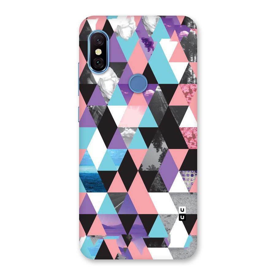 Abstract Splash Triangles Back Case for Redmi Note 6 Pro