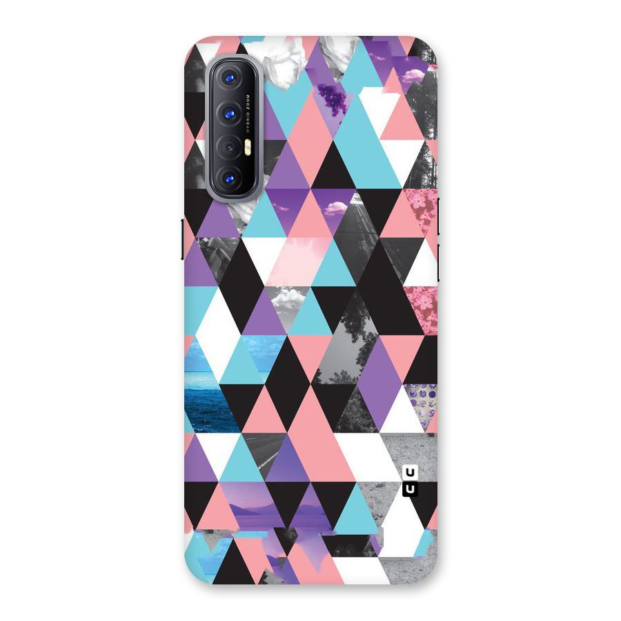 Abstract Splash Triangles Back Case for Reno3 Pro
