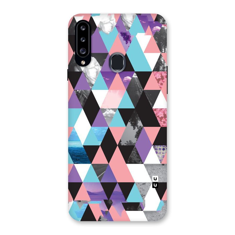Abstract Splash Triangles Back Case for Samsung Galaxy A20s