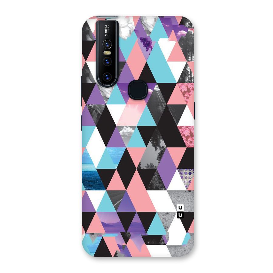 Abstract Splash Triangles Back Case for Vivo V15