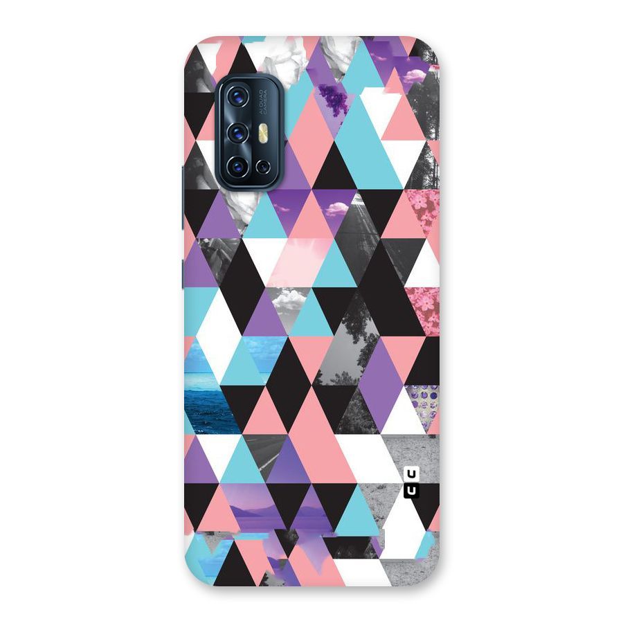 Abstract Splash Triangles Back Case for Vivo V17