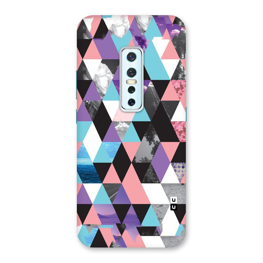 Abstract Splash Triangles Back Case for Vivo V17 Pro